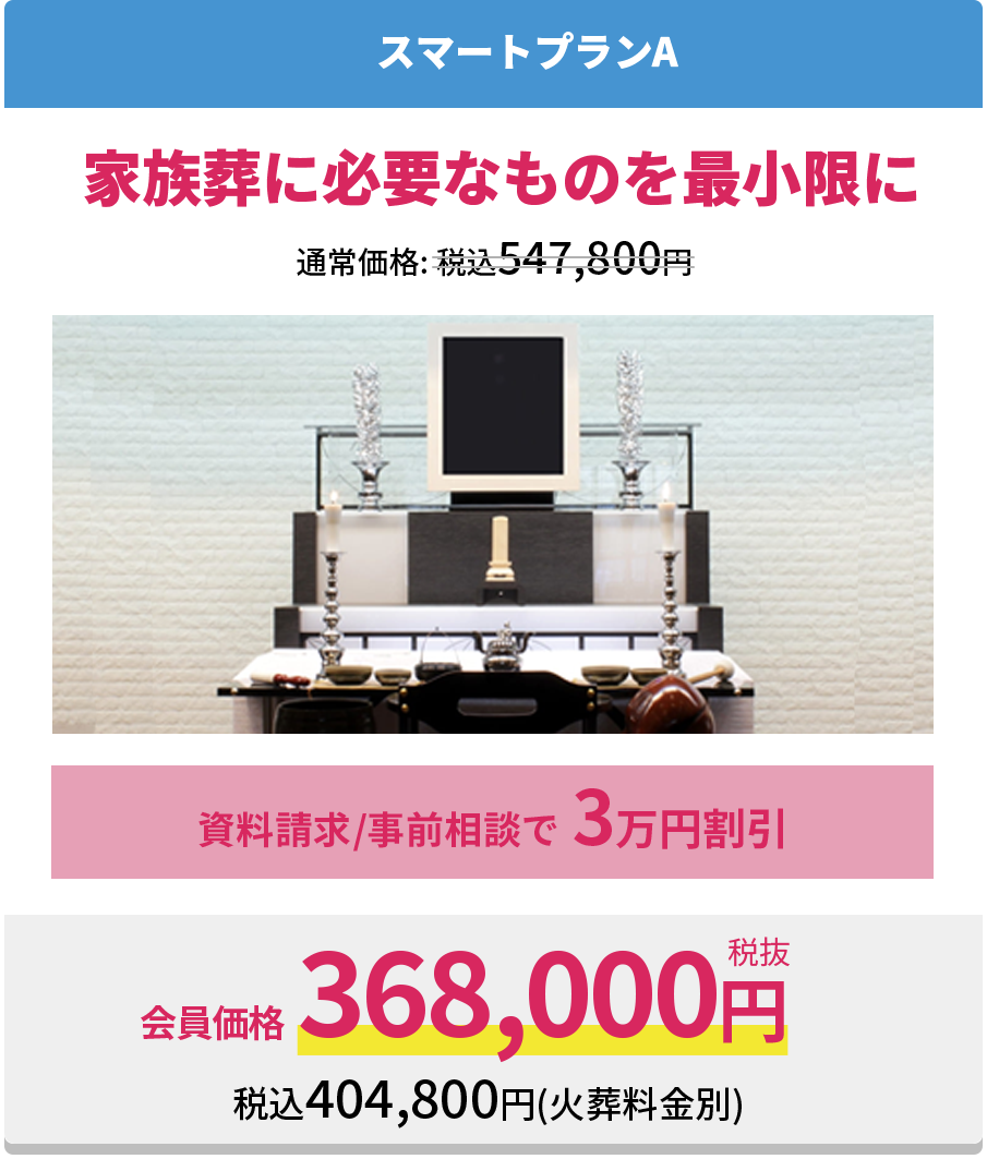 家族葬に必要なものを最小限に