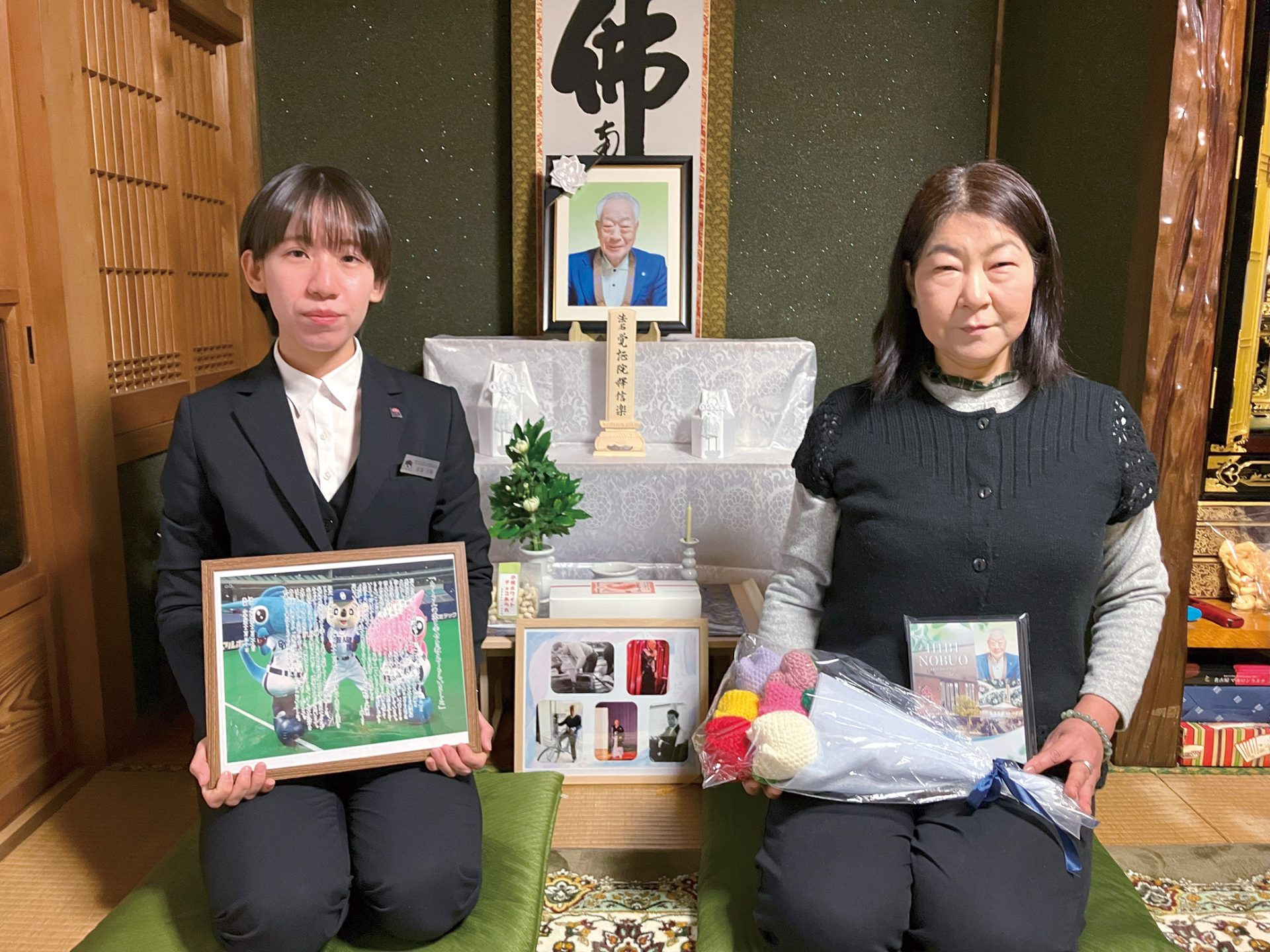 「父らしい葬儀」が整い、<br>感謝の気持ちをこめて<br>笑顔で送り出すことを誓いました。